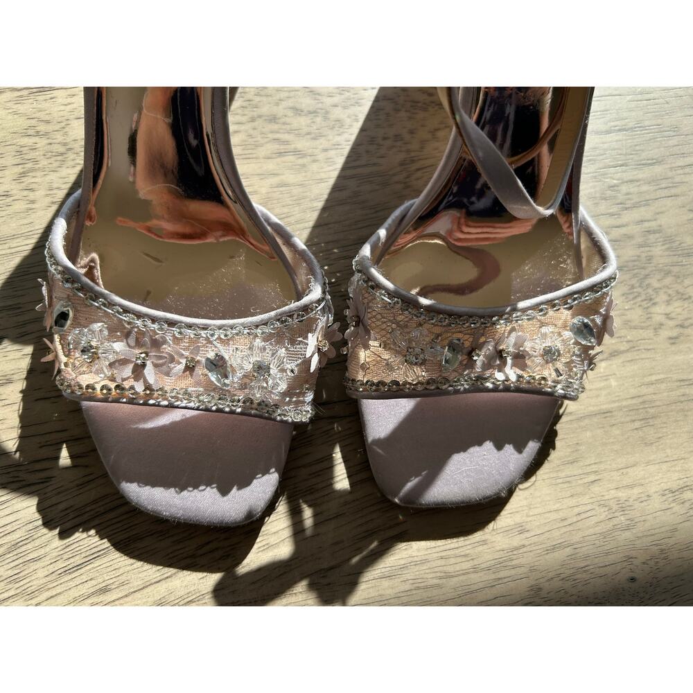 Badgley Mischka Tayten Floral Embellished Heel - 7 1/2 - Picture 2 of 8